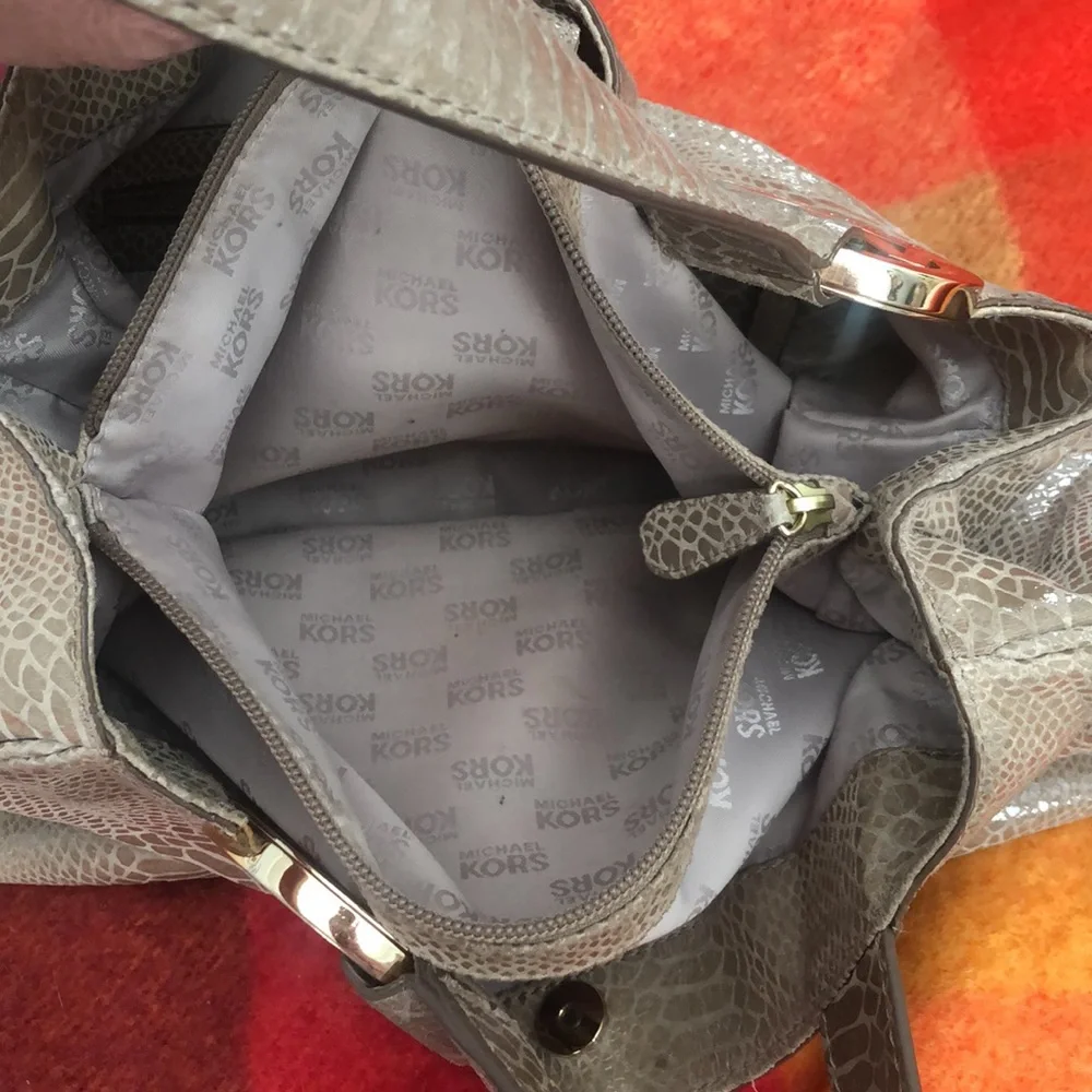 Michael Kors Snakeskin Handbag - Picture 5 of 9